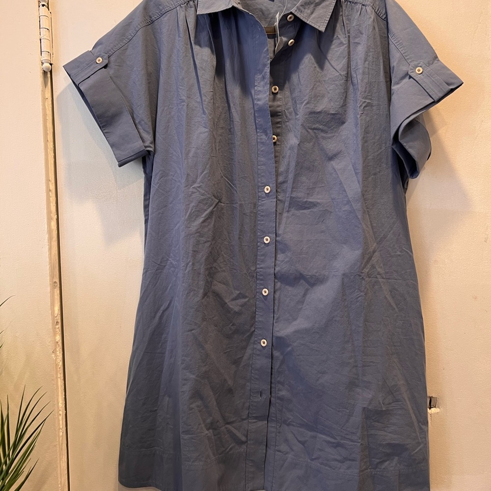 Blue Short Sleeve Men's Shirt